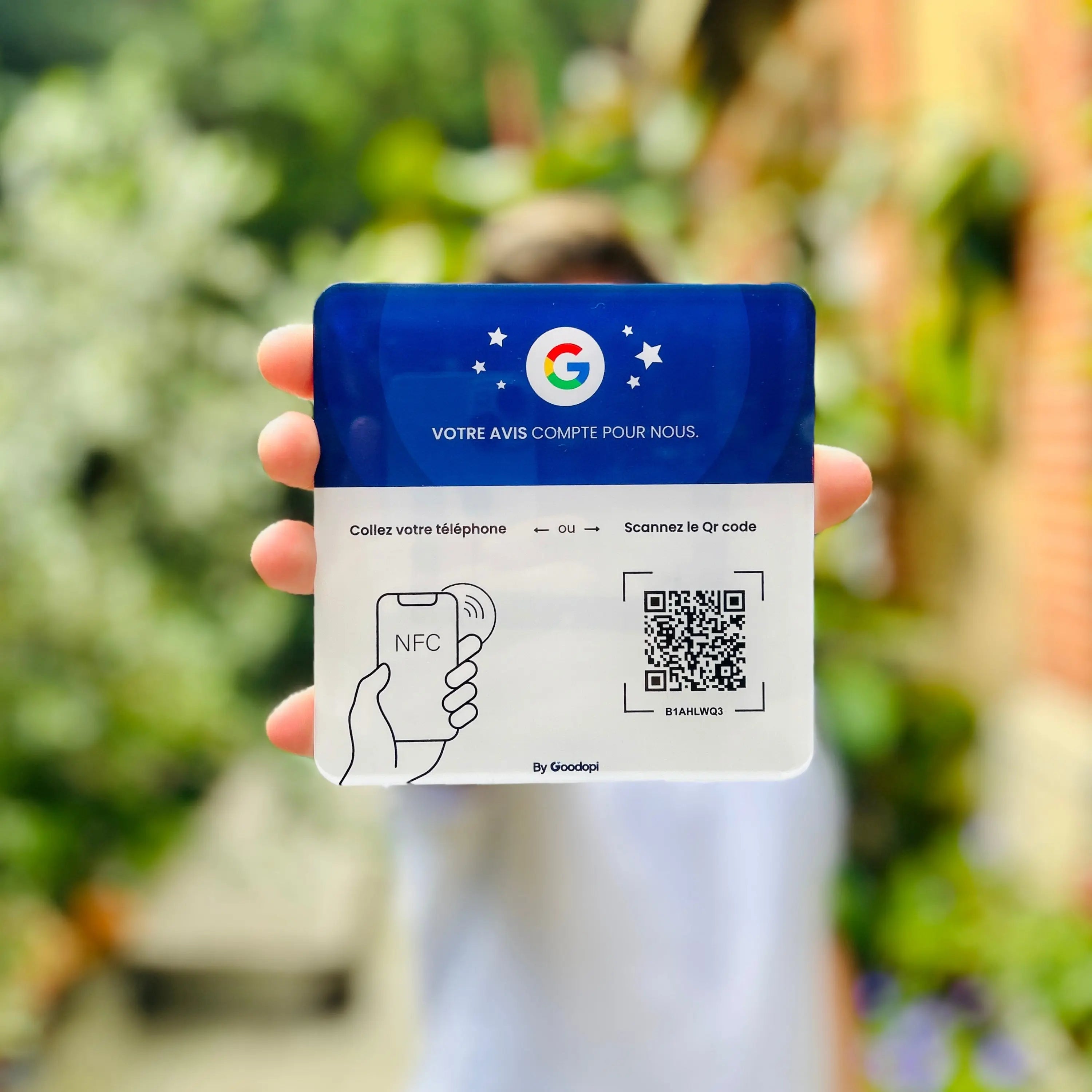 Plaque Avis Google NFC et Qr code - Goodopi